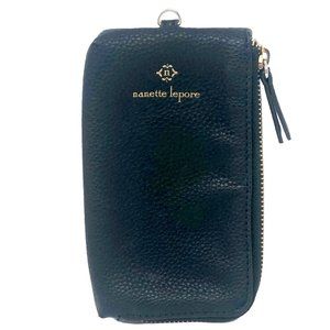 NANETTE LEPORE Black Lanyard Essentials Case, Vegan Leather